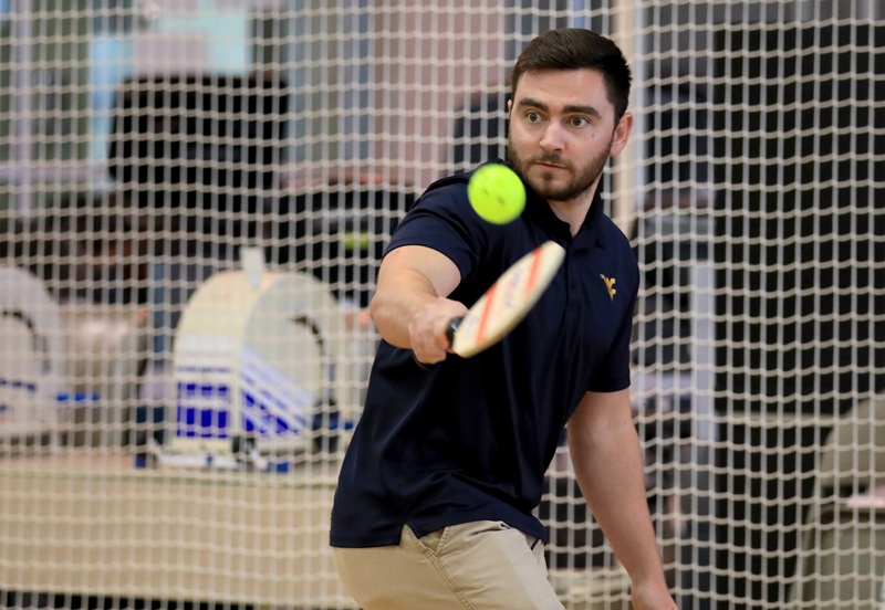 person playing pickleball