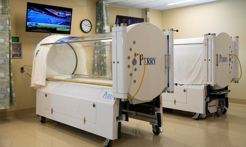 Image of two hyperbaric chambers