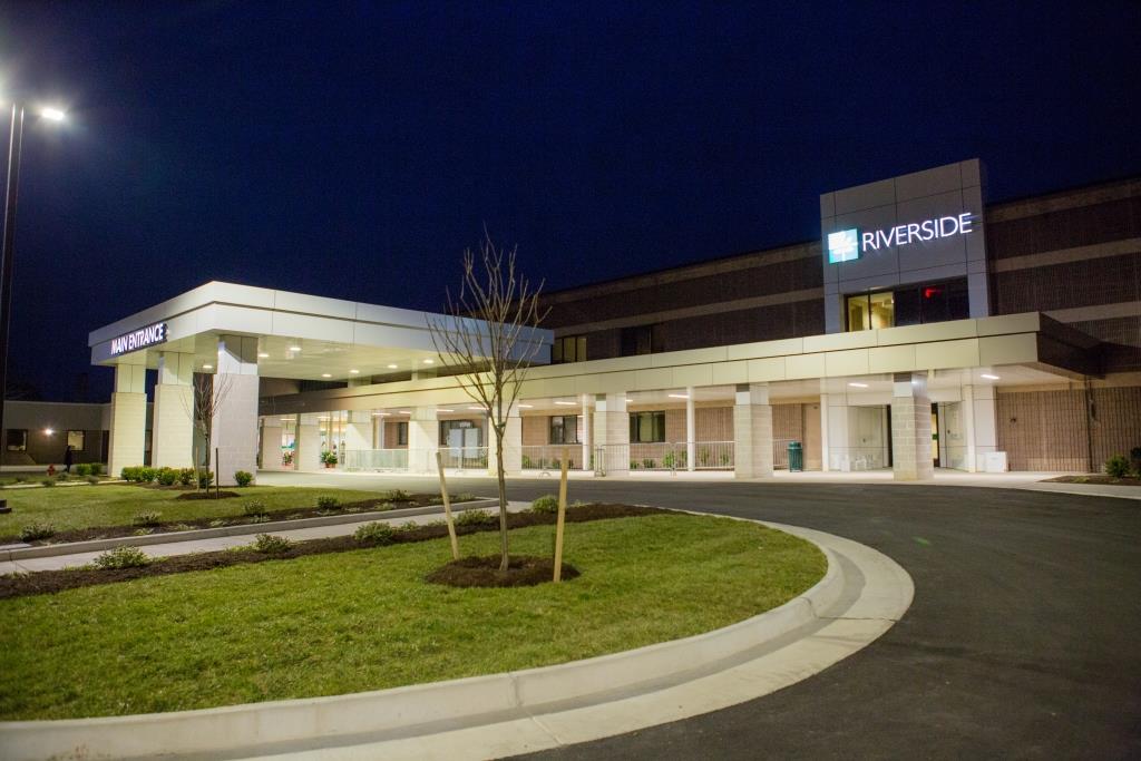 New Riverside Walter Reed Hospital Entrance at Night