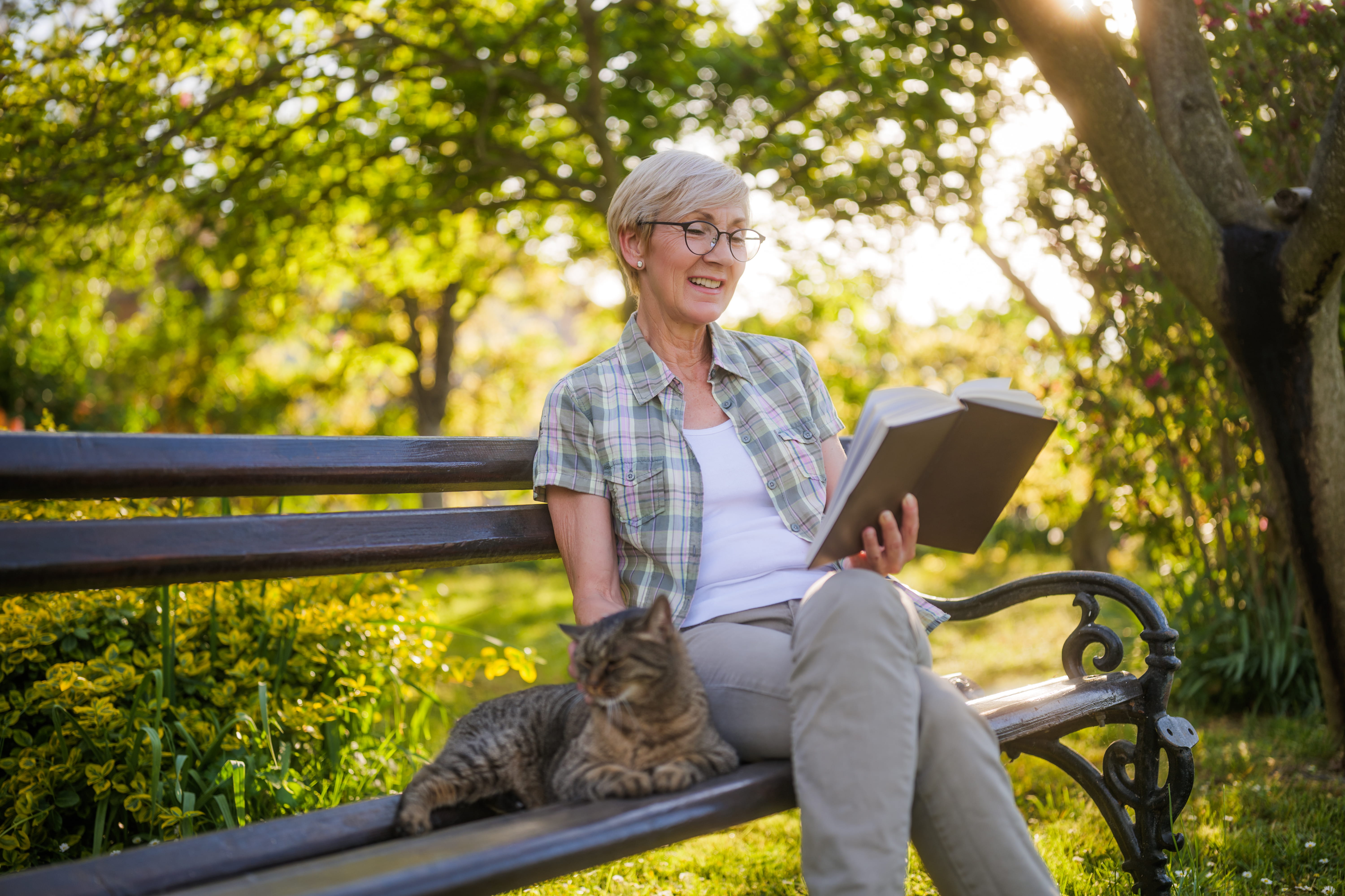 Woman reading a book