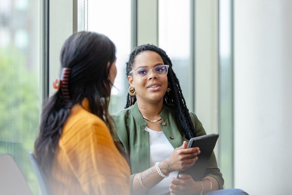 You Have Cancer — Now What? A Social Worker’s Guide to the First Steps After Diagnosis. Two ladies talking